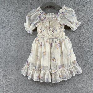 EleStory Baby Floral Smocked Puff Sleeve Dress 12-18M | Vintage-Inspired Ruffle